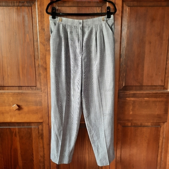 Vintage Counterparts Petites black & white glen check plaid trouser pants - Picture 1 of 11